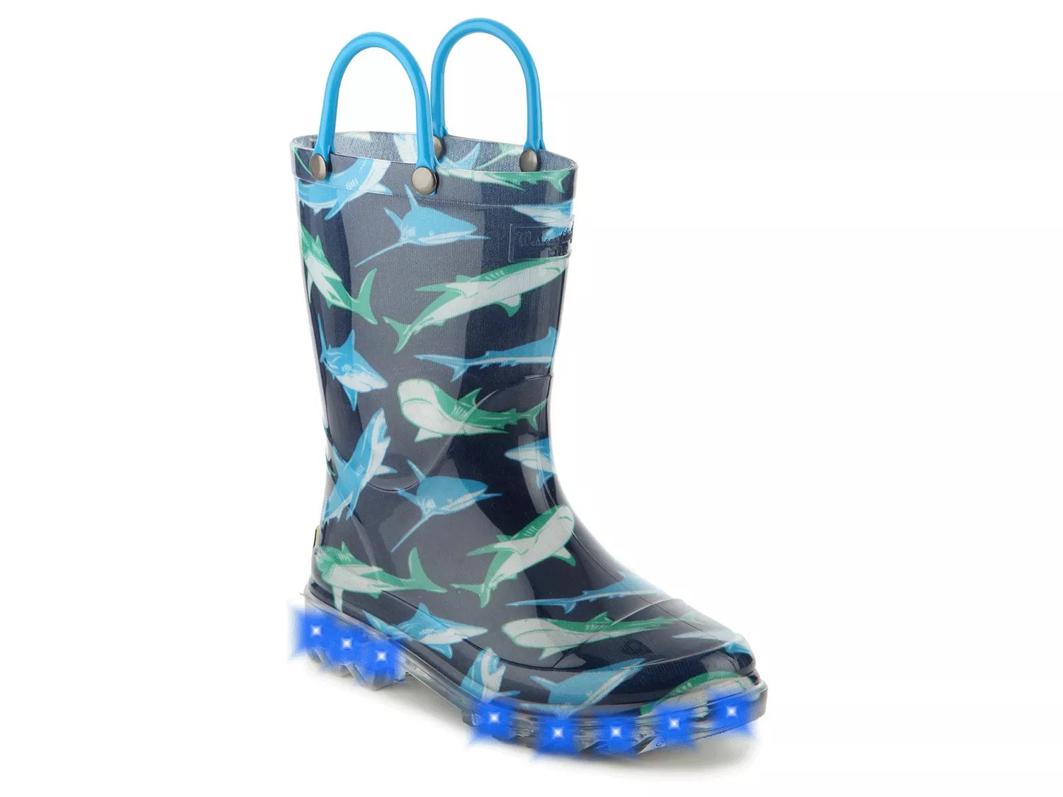 shark rain boots light up