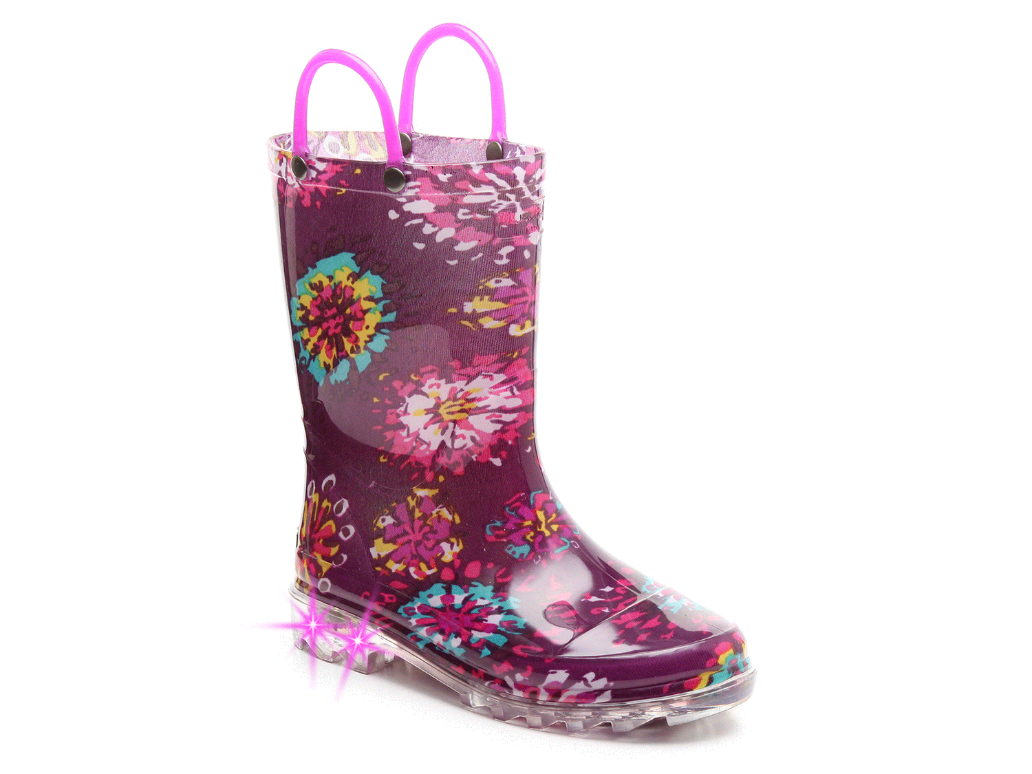 Western Chief Abstract Blooms Lighted Rain Boot 