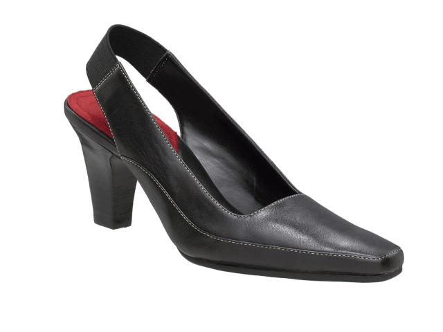 null What s What Singlelane Leather Slingback Pump