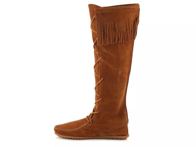 Minnetonka Lace Up Fringe Boot