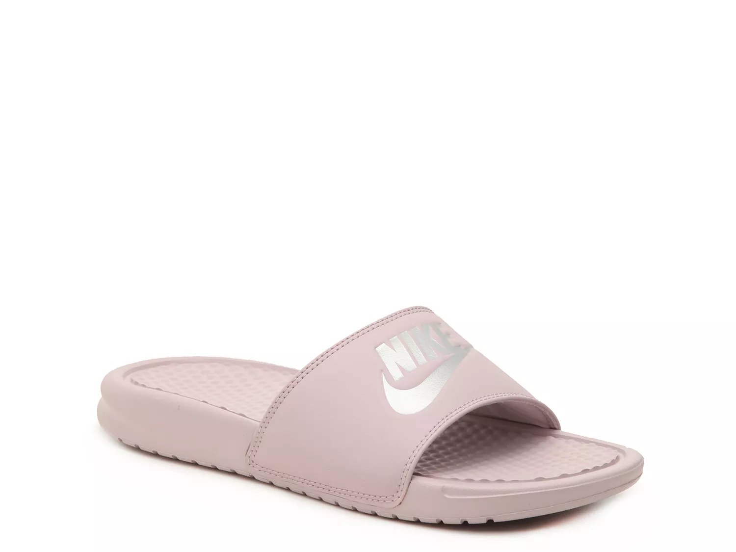 womens rose gold nike slides