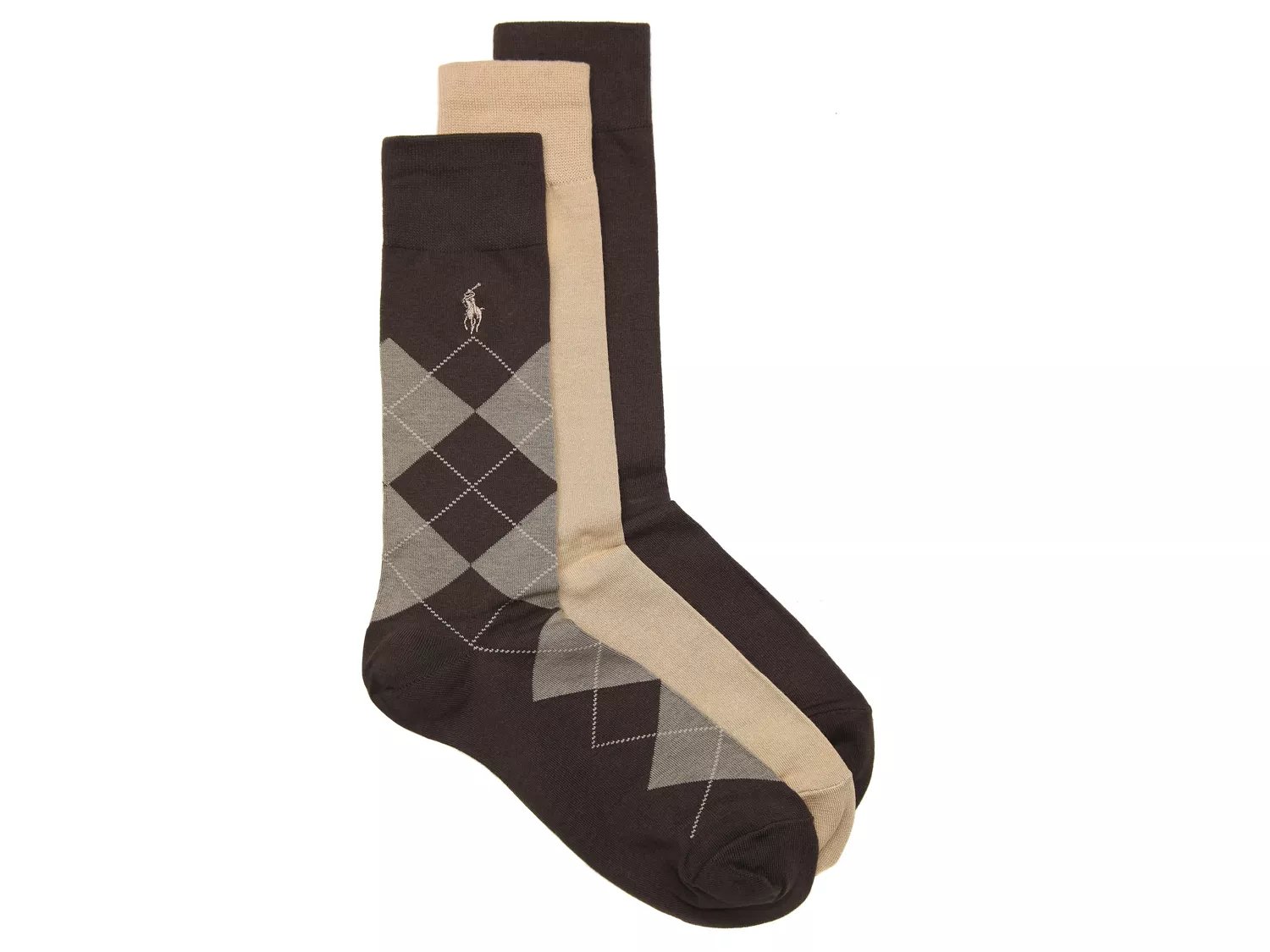  Argyle Mens Crew Socks - 3 Pack 