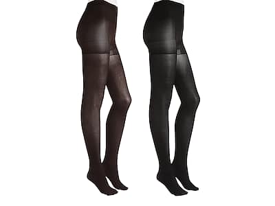 MeMoi Perfectly Opaque Shaper Tights Black Small/Medium at  Women's  Clothing store