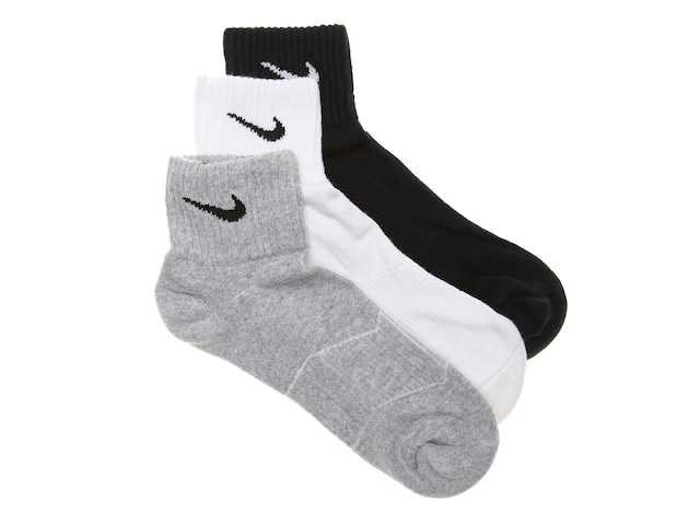 Nike Performance Cotton Men's Ankle Socks - 3 Pack - Free Shipping | DSW