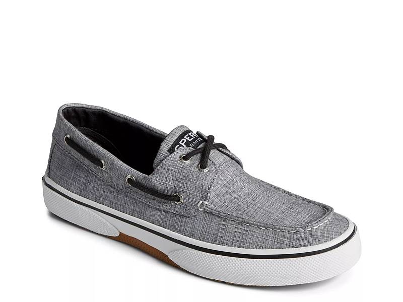 Men's Captains Moc Chambray Boat Shoe - Black