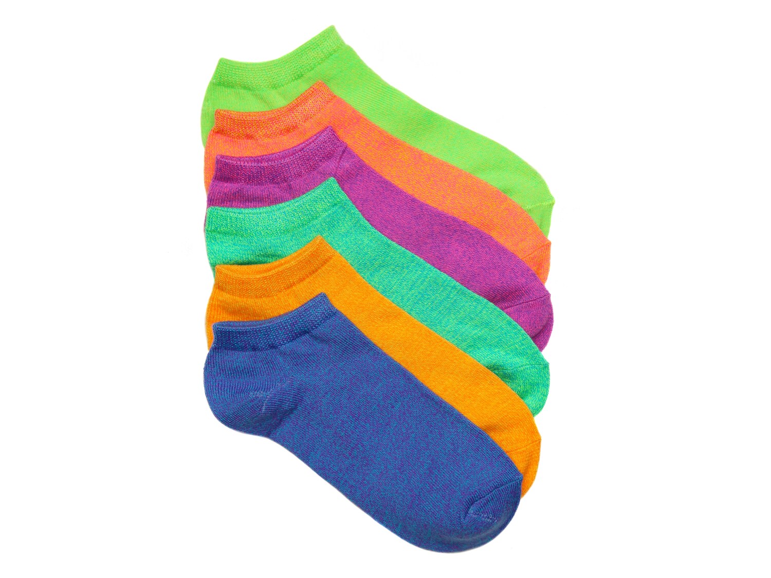  Marled Women's No Show Socks - 6 Pack 