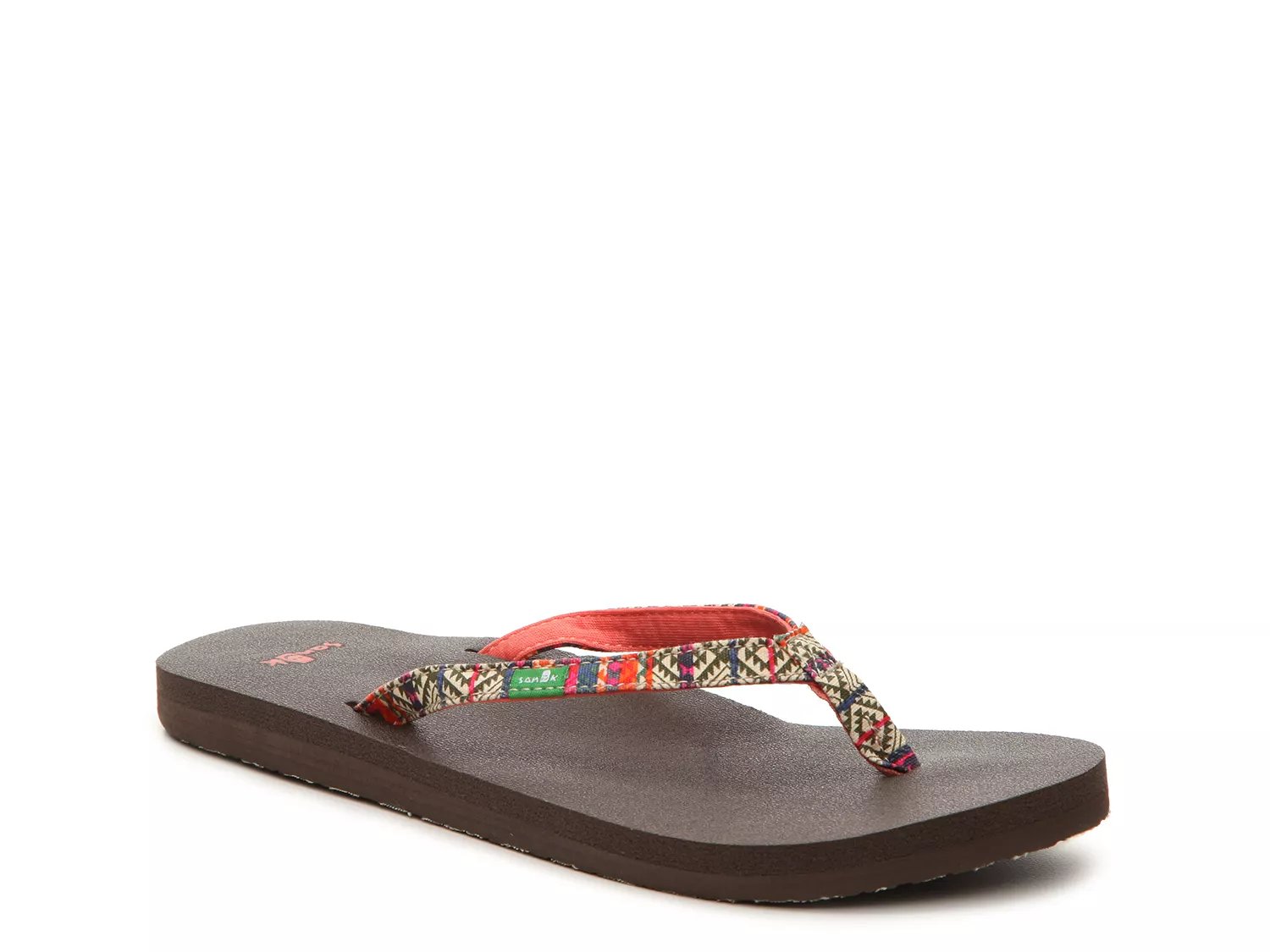 Sanuk Womens Yoga Joy Funk Berry Multi 1016335 Casual Flip Flop