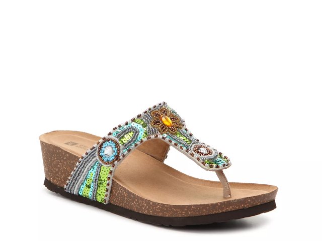 White Mountain Blue Jay Wedge Sandal - Free Shipping | DSW