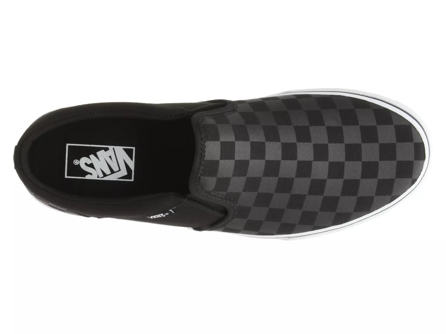 vans asher men's checkered skate shoes