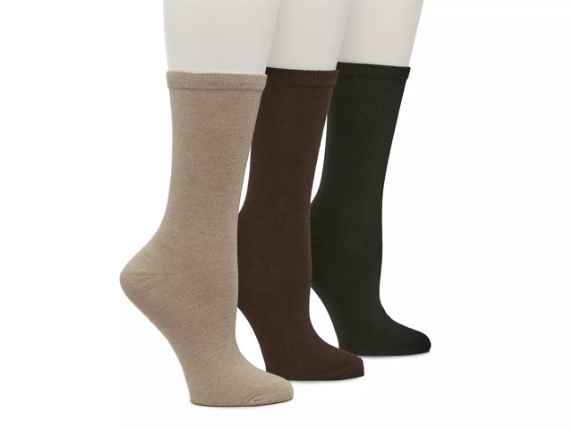 Kelly Katie Solid Women s Crew Socks 3 Pack Free Shipping DSW