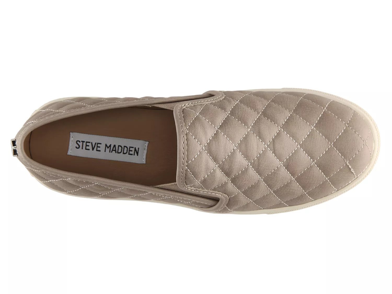 tan quilted slip on sneakers