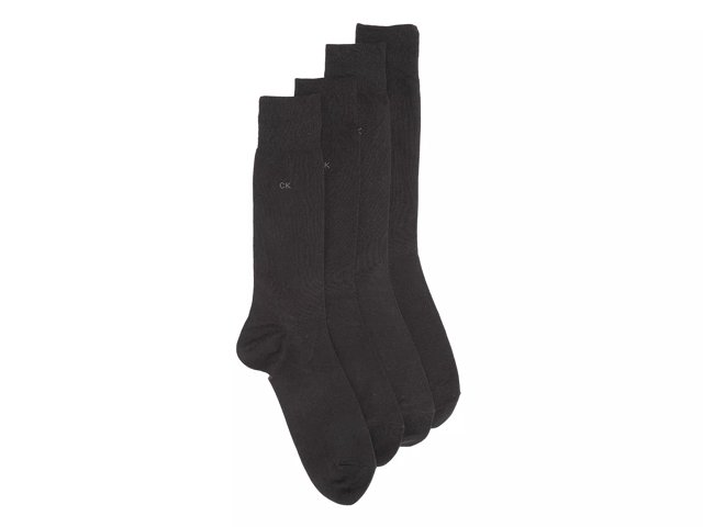 Calvin Klein Solid Men's Crew Socks - 4 Pack - Free Shipping | DSW