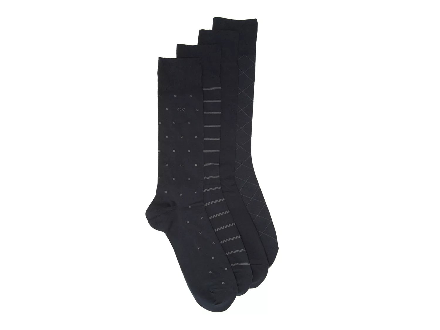  Patterned Men's Crew Socks - 4 Pack 