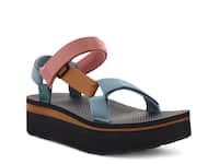 Color block platform sandals