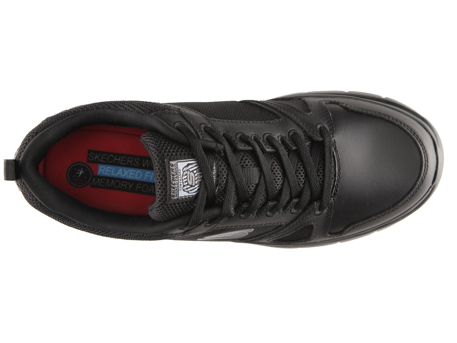 skechers men's flex advantage black work shoe