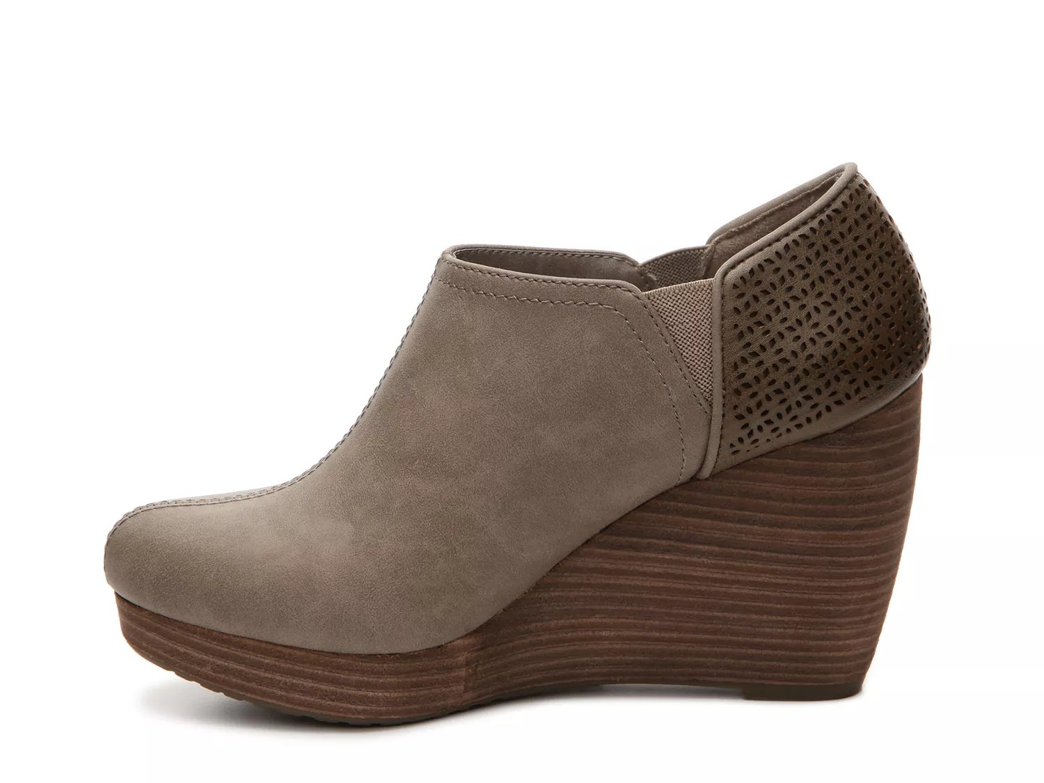 dr scholl's gray wedge booties