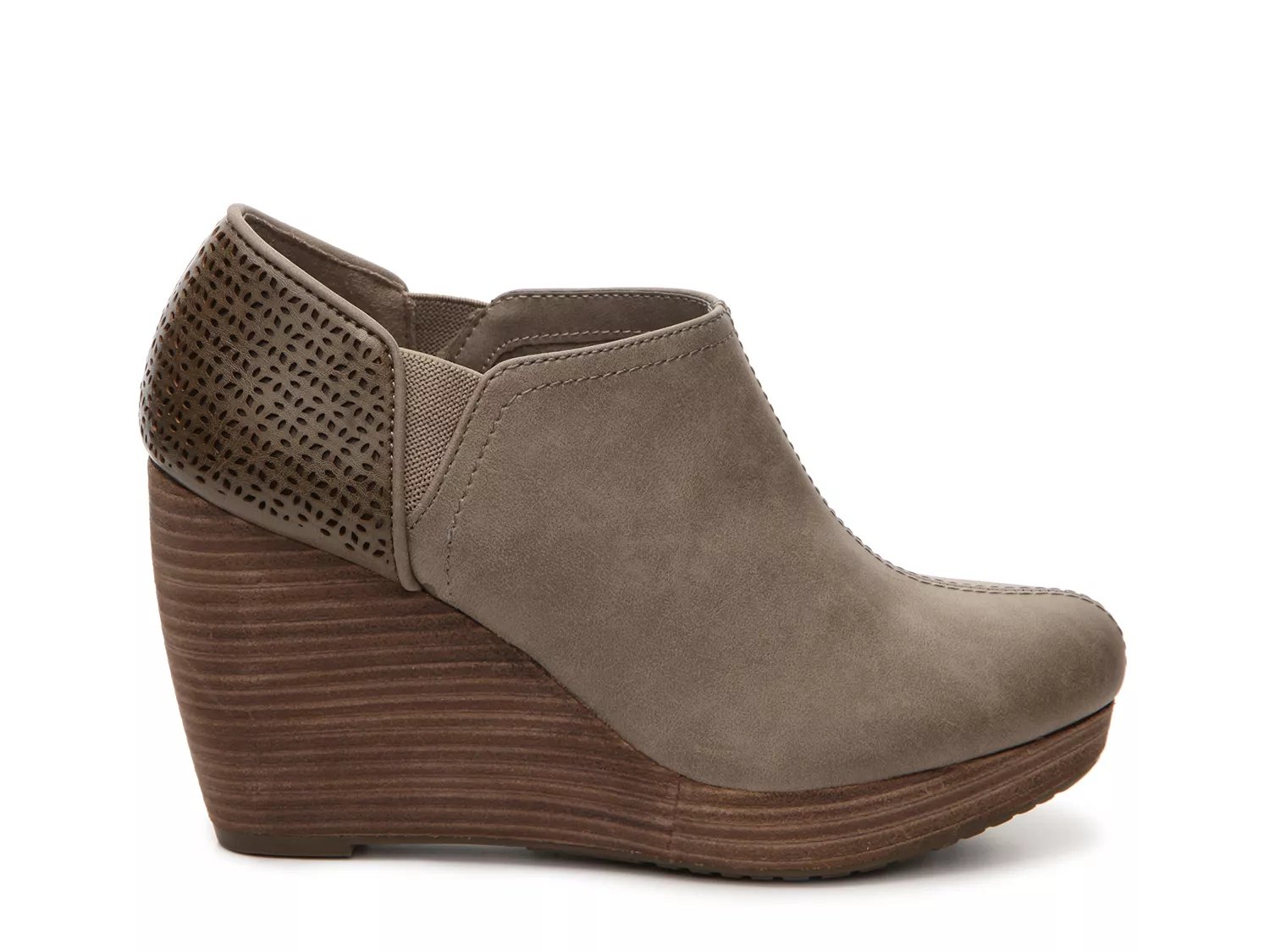 dr scholl's create wedge bootie gray