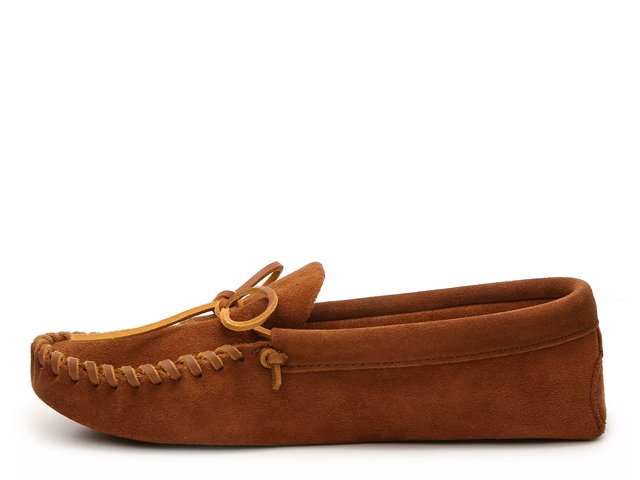 Minnetonka Leather Laced Softsole Slipper - Free Shipping | DSW