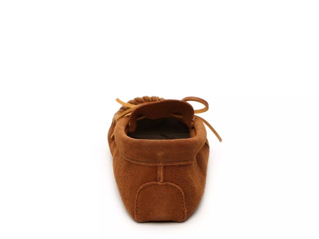 Minnetonka Leather Laced Softsole Slipper