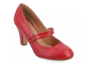 Red store pumps dsw