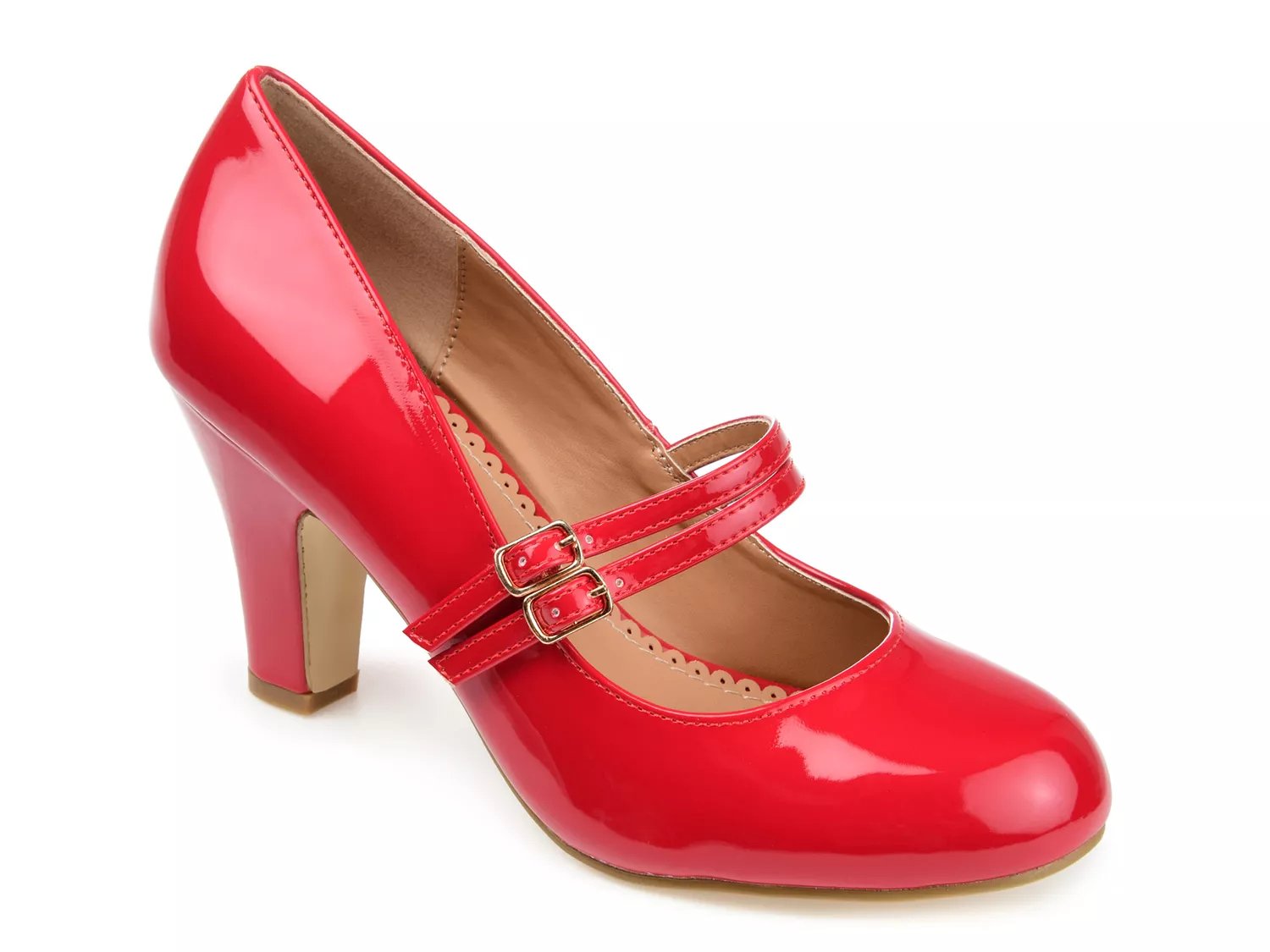 Red store pumps dsw