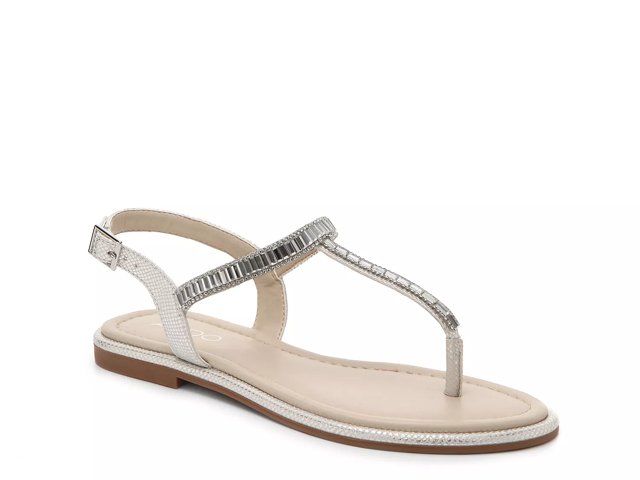 Dsw silver cheap flat sandals