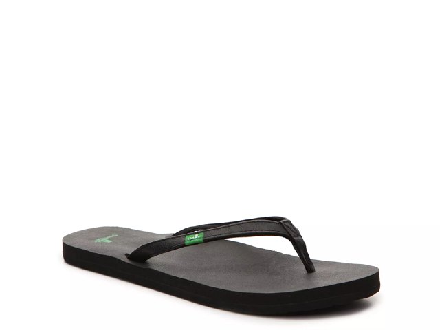 Sanuk green flip flops sale