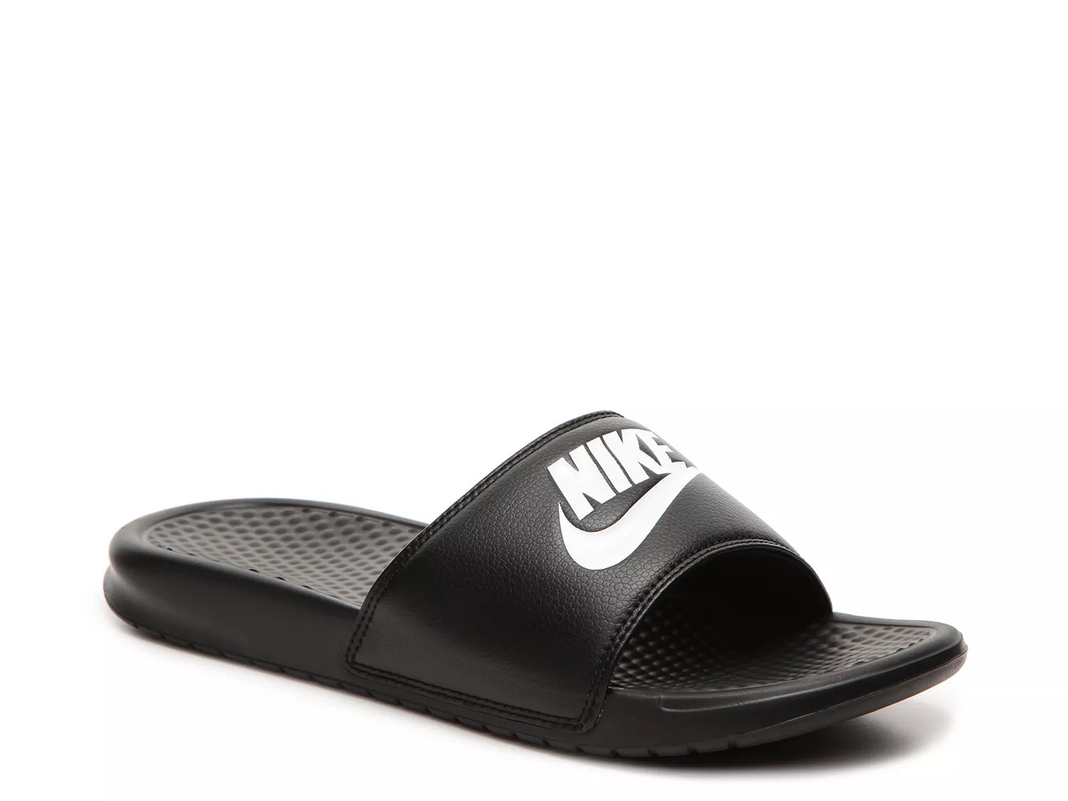 nike slides men black