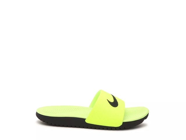 Nike neon green slides discount