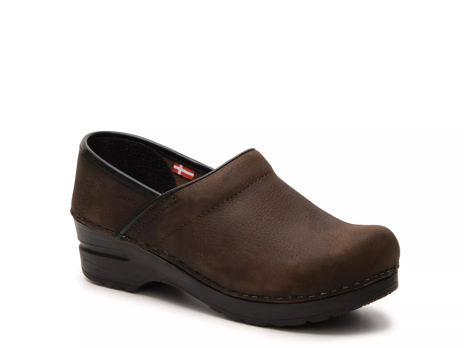 sanita professional oiled leather clog