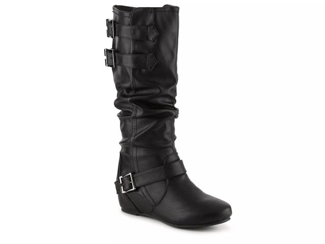 Journee Collection Tiffany Wide Calf Wedge Boot Free Shipping DSW