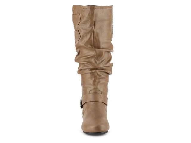 Wedge knee high boots wide calf shop