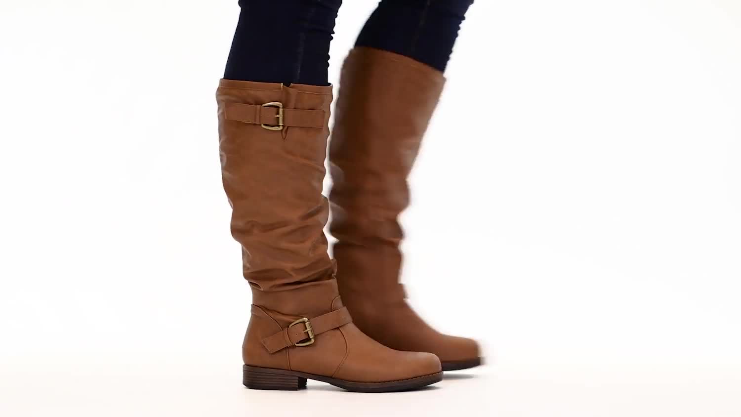 journee collection women's wide calf mount boot