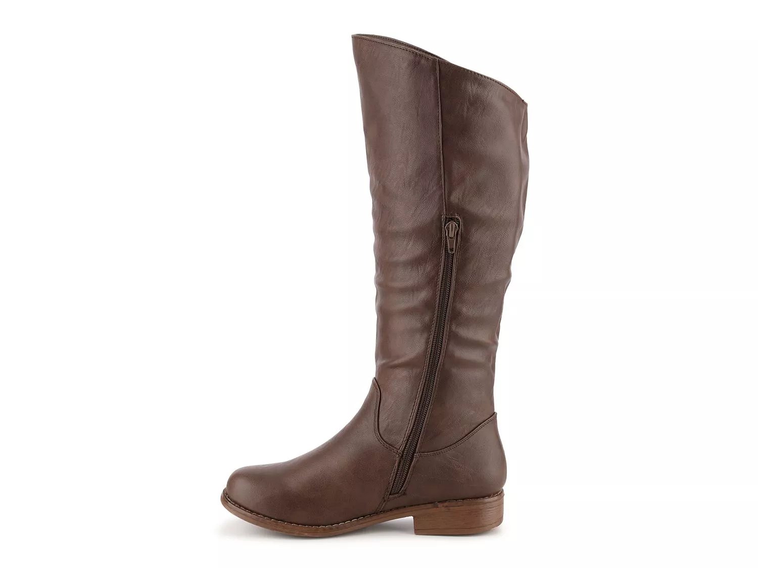 two tone wide calf boot