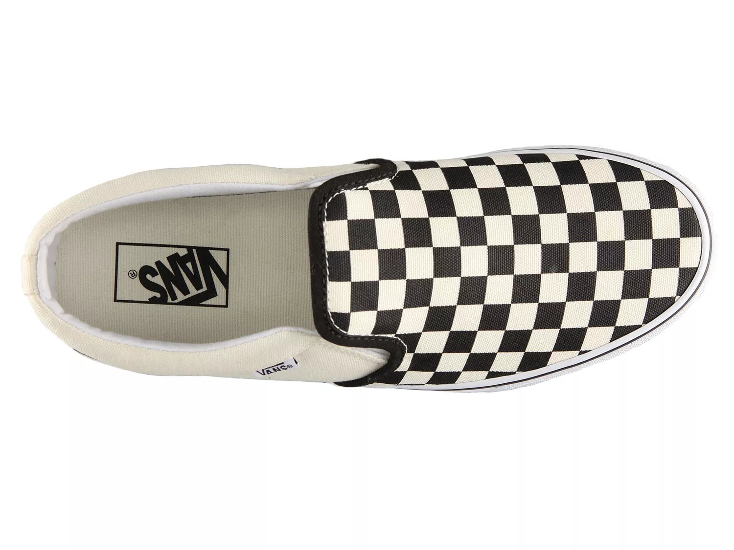 vans asher checkered slip on