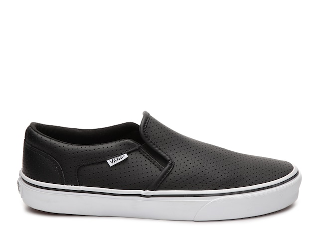 Vans Asher Perforated Leather Slip-On Sneaker - Men's | DSW