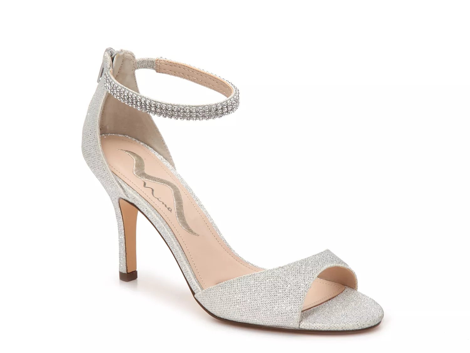 dsw silver high heels