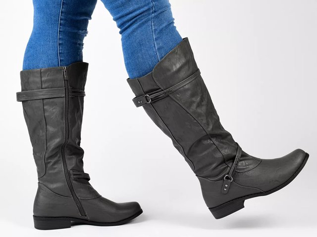 Journee Collection Harley Extra Wide Calf Riding Boot Free
