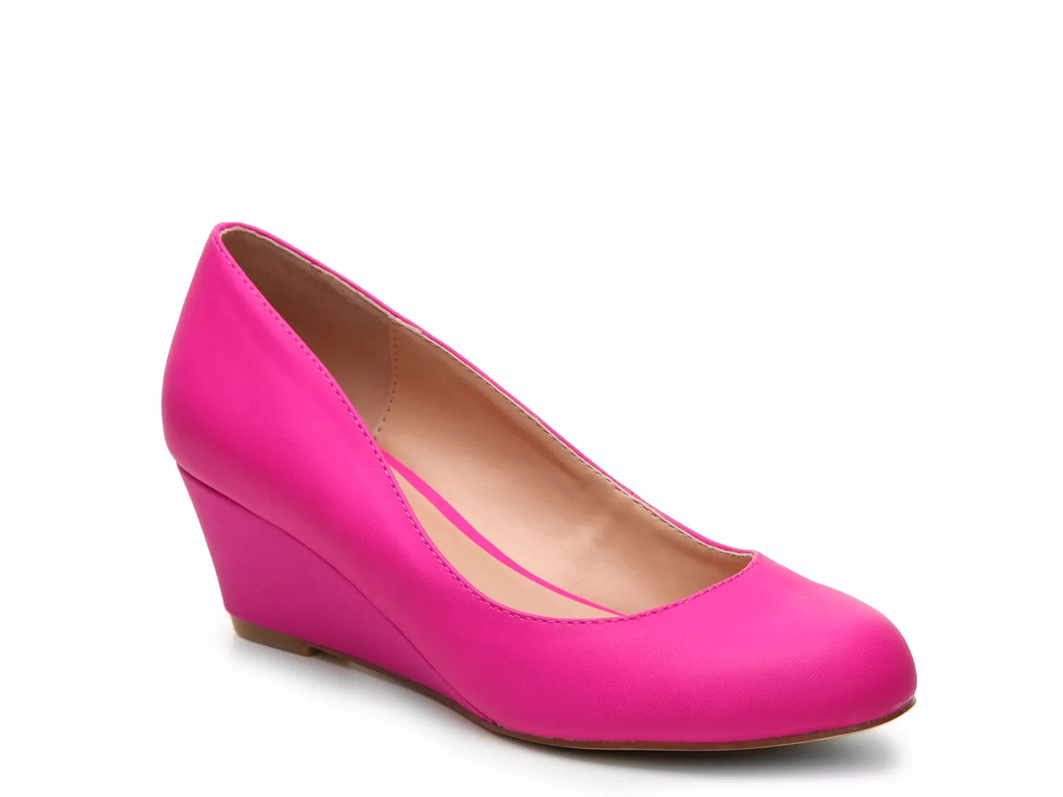 journee collection dollup wedge pump