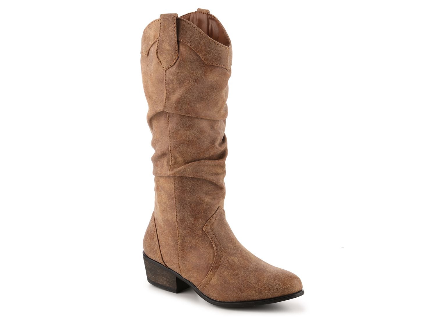 Journee Collection Drover Wide Calf Cowboy Boot - Free Shipping | DSW