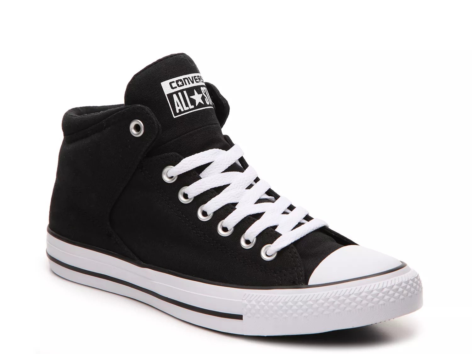 Converse black and white high cut online