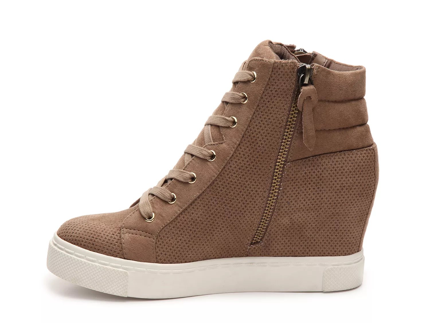 steve madden gray wedge sneaker
