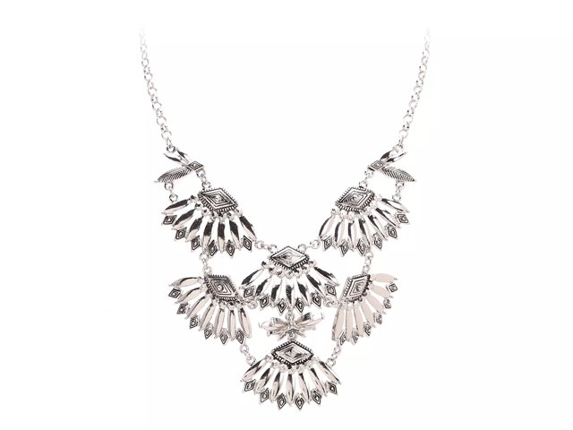 Feather bib necklace hot sale