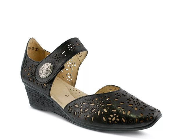 Spring Step Nougat Wedge Pump