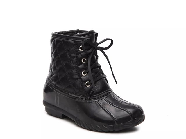 Steve madden black duck boots 2025