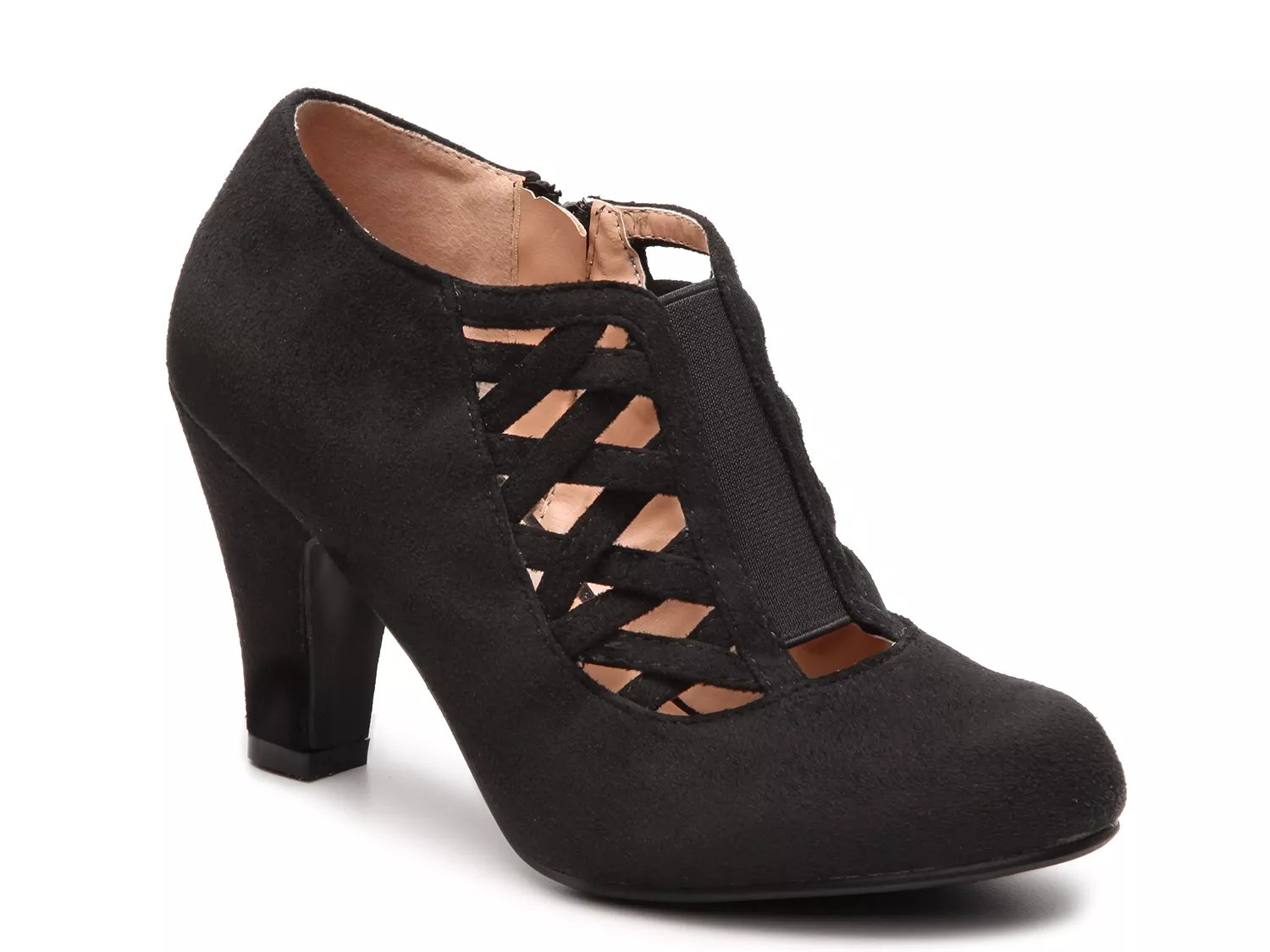 dsw black lace up booties