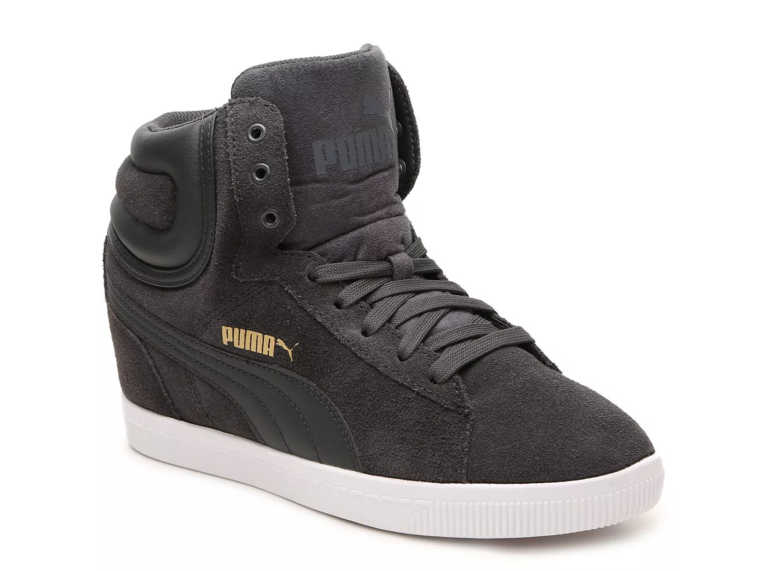 puma high top wedge sneakers