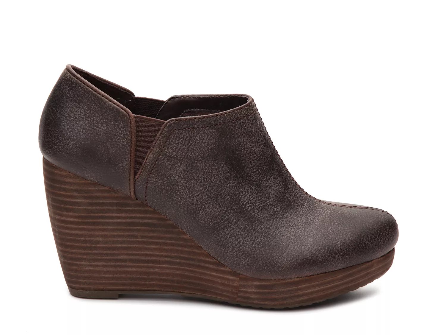 gbg los angeles women's harlin round toe stacked heel boot