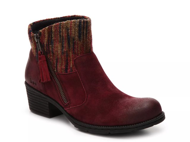Burgundy booties dsw 2025