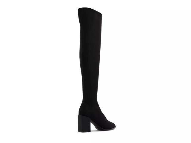 Aldo black suede knee high boots outlet